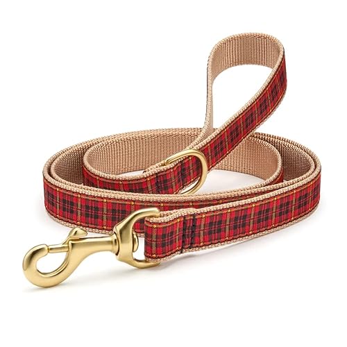 New Red Plaid Lead 5 schmal (Breite 5/8) Hundeleine von Up Country