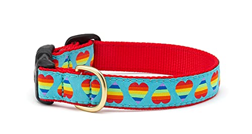 Rainbow Hearts Collar Hundehalsband XL von Up Country