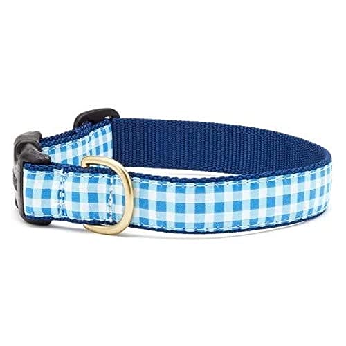 Up Country Bug-C-Xs Blue Gingham Hundehalsband Xs Schmal (5/8") von Up Country