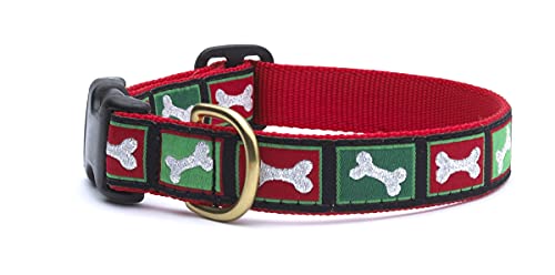Up Country Hundehalsband, mit Knochenmuster, Größe M (30,5 bis 45,7 cm), 1,6 cm schmale Breite von Up Country