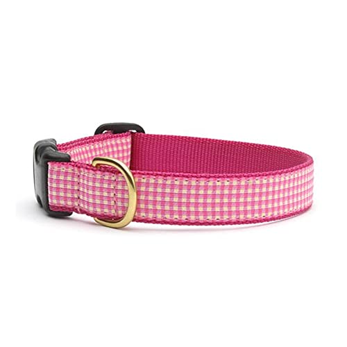 Up Country PKG-C-L Pink Gingham Hundehalsband, Breit 1 inch, L von Up Country