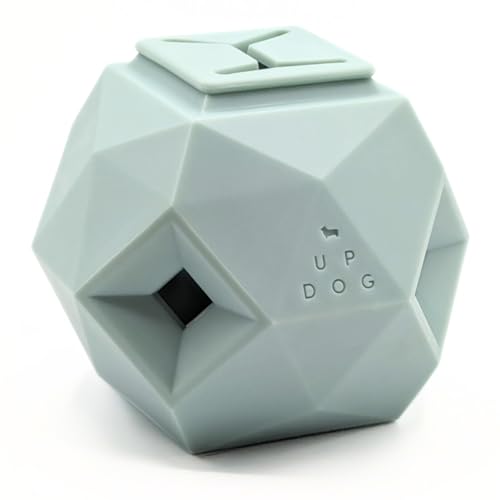 Leckerli-Spenderbälle für mittelgroße Hunde und Katzen, Leckerli-Spender, Spielzeug, interaktiv, zum Selbstspielen, verbessert die Mundhygiene, geistige Simulation und Bordem Buster, einfaches und von Up Dog Toys