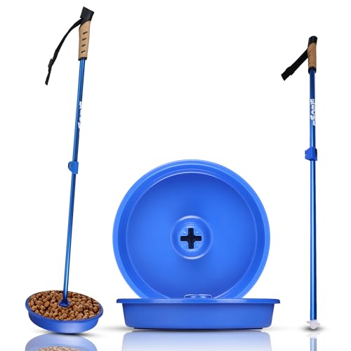 UpBowl™ Kit – Stange und 2 Näpfe – Napfheber ohne Biegen | Müheloses Anheben, Befüllen und Platzieren des Napfes Ihres Haustiers, ohne sich zu verbiegen von UpBowl