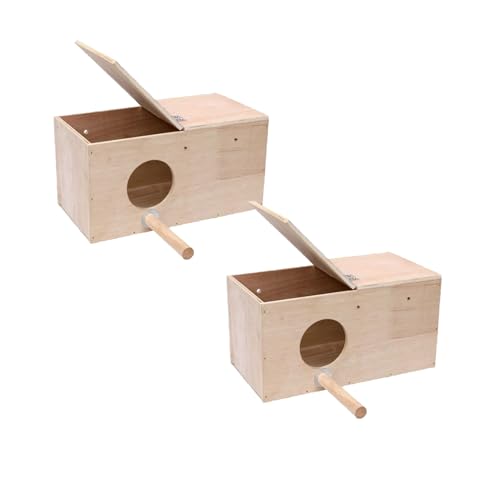 2pcs Vogelschachtel, linker öffnungskockel -Nistkasten ohne Polstermaterial, Holzvogel für mittelgroße und kleine Vögel 2pcs Vogelschachtel, linker öffnungskockel -Nistkasten ohne Polstermaterial, Holzvogel für mittelgroße und kleine Vögel von Upiulote