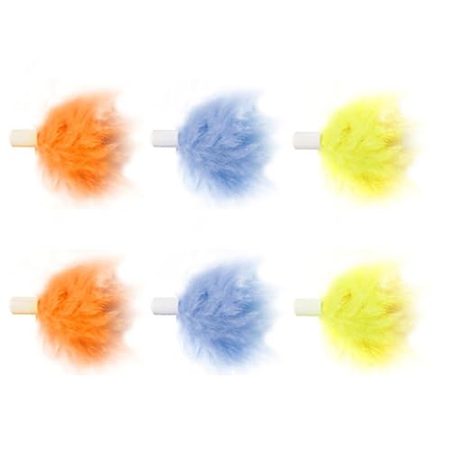 6pcs Kätzchenspielzeug, Ersatzfedern Katzenspielzeug für intelligente interaktive Katze farbenfrohe Hinterhalt lustiger Spielzeug Kopfkitten 6pcs Kätzchenspielzeug, Ersatzfedern Katzenspielzeug für intelligente interaktive Katze farbenfrohe Hinterhalt lustiger Spielzeug Kopfkitten von Upiulote