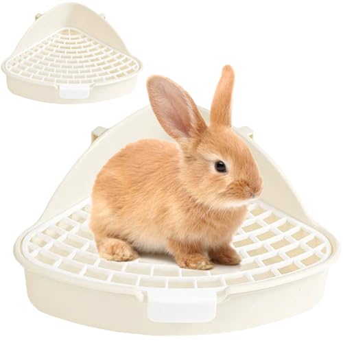 Kaninchendrüsenbox, fanshapte Frettchen-Katzentoilette, Ecke mit hoher Kapazität, Anti-Spil-Kaninchen-Nist, Plastikhasen für Meerschweinchen Chinchilla Ferretrabbit Kaninchendrüsenbox, fanshapte Frettchen-Katzentoilette, Ecke mit hoher Kapazität, Anti-Spil-Kaninchen-Nist, Plastikhasen für Meerschweinchen Chinchilla Ferretrabbit von Upiulote