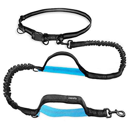 UPPETLY Freihändige Hundeleine mit verstellbarem Taillengürtel, doppelter Griff, elastisches Bungees, einziehbares Seil für mittelgroße und große Hunde, reflektierende Stiche zum Wandern, Radfahren UPPETLY Freihändige Hundeleine mit verstellbarem Taillengürtel, doppelter Griff, elastisches Bungees, einziehbares Seil für mittelgroße und große Hunde, reflektierende Stiche zum Wandern, Radfahren von Uppetly