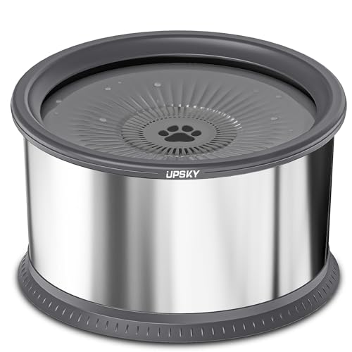 UPSKY 6.5L Wassernapf für Hunde,EdelstahInapf fur Groß Hund Anti Schwapp und Rutschfestem Sabbern Anti Sabber Spritzschutz Schwimmender für Hunde Näpfe UPSKY 6.5L Wassernapf für Hunde,EdelstahInapf fur Groß Hund Anti Schwapp und Rutschfestem Sabbern Anti Sabber Spritzschutz Schwimmender für Hunde Näpfe von Upsky