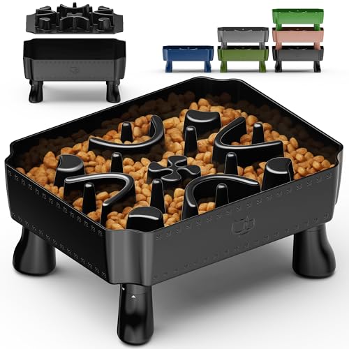 UPSKY Slow Feeder Hundenapf, 2-in-1 erhöhter Hundenapf mit Anti-Erstickungs-Labyrinth-Puzzle, 2-6 Tassen Tierfutter für kleine & mittelgroße Rassen, interaktiver Haustier-Futterspender zum langsamen UPSKY Slow Feeder Hundenapf, 2-in-1 erhöhter Hundenapf mit Anti-Erstickungs-Labyrinth-Puzzle, 2-6 Tassen Tierfutter für kleine & mittelgroße Rassen, interaktiver Haustier-Futterspender zum langsamen von Upsky