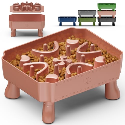 UPSKY Slow Feeder Hundenapf, 2-in-1 erhöhter Hundenapf mit Anti-Erstickungs-Labyrinth-Puzzle, 2-6 Tassen Tierfutter für kleine & mittelgroße Rassen, interaktiver Haustier-Futterspender zum langsamen UPSKY Slow Feeder Hundenapf, 2-in-1 erhöhter Hundenapf mit Anti-Erstickungs-Labyrinth-Puzzle, 2-6 Tassen Tierfutter für kleine & mittelgroße Rassen, interaktiver Haustier-Futterspender zum langsamen von Upsky