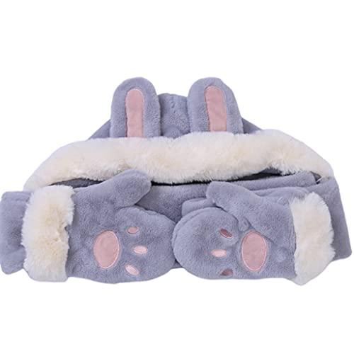 3-in-1-Mütze, multifunktional, superweich, mit Taschen, Mütze, Schal, Pfotenhandschuhe, Mädchen, Windproo, Mütze, Baby, Erwachsene, Khaki/Rosa, 3-in-1 Pelzmütze 3-in-1-Mütze, multifunktional, superweich, mit Taschen, Mütze, Schal, Pfotenhandschuhe, Mädchen, Windproo, Mütze, Baby, Erwachsene, Khaki/Rosa, 3-in-1 Pelzmütze von Uqezagpa