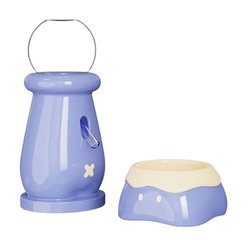 Keramik-Napf für Hamster, mit Wasserspender, rutschfester Futternapf für Kleintiere, Bewässerung, Futterspender für Kleintiere von Uqezagpa