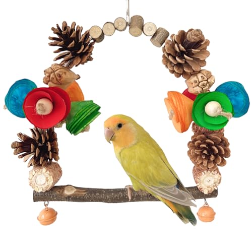 Pet Wellensittiche Käfig Sitzstange Spielzeug Papageien Schaukel Bunte Spielzeug Käfig Holz Ast Vogel Papageien Schaukel Vogelspielzeug für Sittiche Pet Wellensittiche Käfig Sitzstange Spielzeug Papageien Schaukel Bunte Spielzeug Käfig Holz Ast Vogel Papageien Schaukel Vogelspielzeug für Sittiche von Uqezagpa