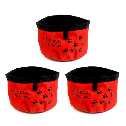 Platzsparender Futternapf für Reisen mit Umhängeband, einfach zu tragen, für Hunde und Katzen, sorgt für Hydratisierung auf Reisen, faltbar, tragbar, 3 Stück Platzsparender Futternapf für Reisen mit Umhängeband, einfach zu tragen, für Hunde und Katzen, sorgt für Hydratisierung auf Reisen, faltbar, tragbar, 3 Stück von Uqezagpa