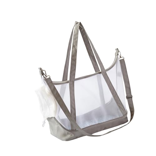 Tragbare Katzentragetasche mit belüftetem Netz und transparentem Fenster, Nylon-Netztasche, atmungsaktiv, für Outdoor-Ausflüge, bequeme Katzen Tragbare Katzentragetasche mit belüftetem Netz und transparentem Fenster, Nylon-Netztasche, atmungsaktiv, für Outdoor-Ausflüge, bequeme Katzen von Uqezagpa