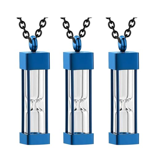 Uqezagpa 3 x Halskette für Asche, Parfüm, Flasche, Asche, Edelstahl, Andenken, Halskette für Asche, Andenken Uqezagpa 3 x Halskette für Asche, Parfüm, Flasche, Asche, Edelstahl, Andenken, Halskette für Asche, Andenken von Uqezagpa