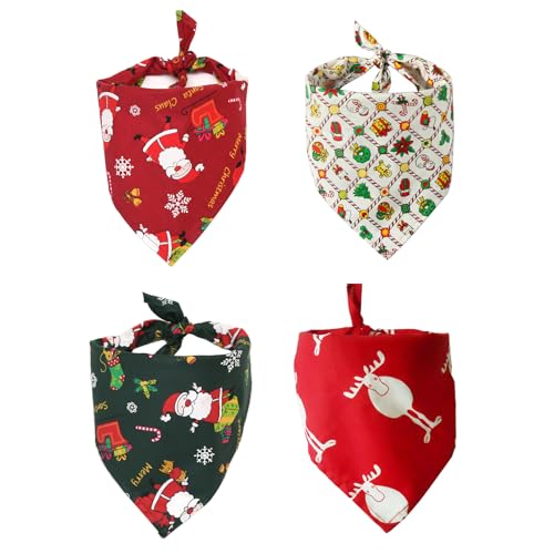 Uqezagpa 4 Stück Weihnachten Haustiere Halstücher Baumwolle Weiche Lätzchen mit Festival Muster für Hunde und Katzen für Urlaub Uqezagpa 4 Stück Weihnachten Haustiere Halstücher Baumwolle Weiche Lätzchen mit Festival Muster für Hunde und Katzen für Urlaub von Uqezagpa
