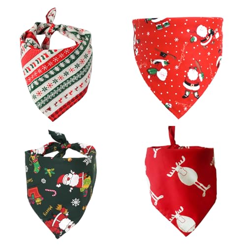 Uqezagpa 4 Stück Weihnachten Haustiere Halstücher Baumwolle Weiche Lätzchen mit Festival Muster für Hunde und Katzen für Urlaub Uqezagpa 4 Stück Weihnachten Haustiere Halstücher Baumwolle Weiche Lätzchen mit Festival Muster für Hunde und Katzen für Urlaub von Uqezagpa