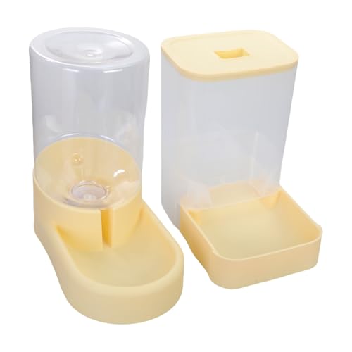 Uqezagpa Automatischer Futterspender und Wassernapf, Set und kleine Hunde mit durchsichtigem Lebensmittelbehälter, Zuhause von Uqezagpa