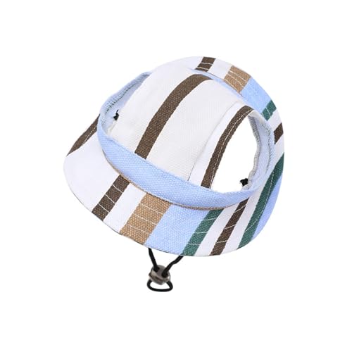Uqezagpa Baseballhut für Welpen, Hunde, Sonnenhaube mit Ohrlochzubehör, Halsband, Sporthut, Sonnenhut mit Riemen, Sport Uqezagpa Baseballhut für Welpen, Hunde, Sonnenhaube mit Ohrlochzubehör, Halsband, Sporthut, Sonnenhut mit Riemen, Sport von Uqezagpa