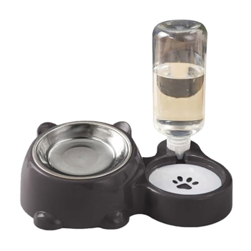 Uqezagpa Erhöhte Futterspender für Haustiere mit abnehmbarem Edelstahlnapf und automatischem Wasserspender Uqezagpa Erhöhte Futterspender für Haustiere mit abnehmbarem Edelstahlnapf und automatischem Wasserspender von Uqezagpa