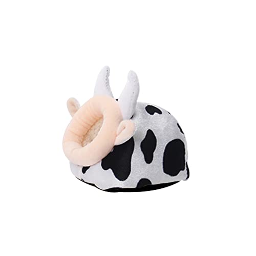 Uqezagpa Hamsterbett, warmes Haus, Kuhform, Ohren, Hörner, Dekoration, Plüschkäfig, Zubehör für Meerschweinchen, Rennmäuse Uqezagpa Hamsterbett, warmes Haus, Kuhform, Ohren, Hörner, Dekoration, Plüschkäfig, Zubehör für Meerschweinchen, Rennmäuse von Uqezagpa