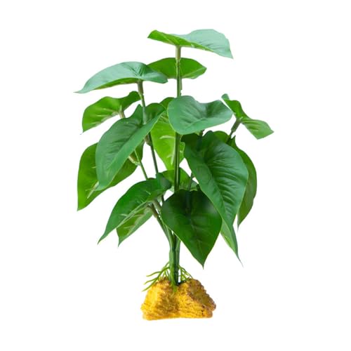 Uqezagpa Reptilien Pflanzenversteckgras Flexible Blätter Terrarium Dschungel Habita für Eidechsen Schlange Deko Falsche von Uqezagpa