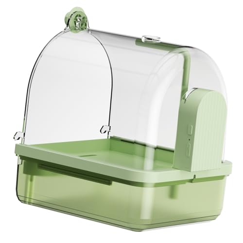 Uqezagpa Transparente hängende Vogeltränke Automatische Wasserzirkulationen Badewanne Dusche Badewannen Box für Vogel von Uqezagpa