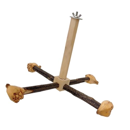 Uqezagpa Vogel-Sitzstange aus Holz, drehbar, für Papageien, Wellensittiche, Schleifkratzer für kleine und kleine Uqezagpa Vogel-Sitzstange aus Holz, drehbar, für Papageien, Wellensittiche, Schleifkratzer für kleine und kleine von Uqezagpa