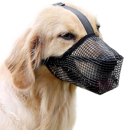 Hundemaulkorb, weicher Netzmaulkorb für mittelgroße und große Hunde mit verstellbarem Gurt, Anti-Biss-Kau-Maulkorb für Schnitzelpflege, atmungsaktiver Welpenmaulkorb für Deutscher Schäferhund Hundemaulkorb, weicher Netzmaulkorb für mittelgroße und große Hunde mit verstellbarem Gurt, Anti-Biss-Kau-Maulkorb für Schnitzelpflege, atmungsaktiver Welpenmaulkorb für Deutscher Schäferhund von UrbAmerican