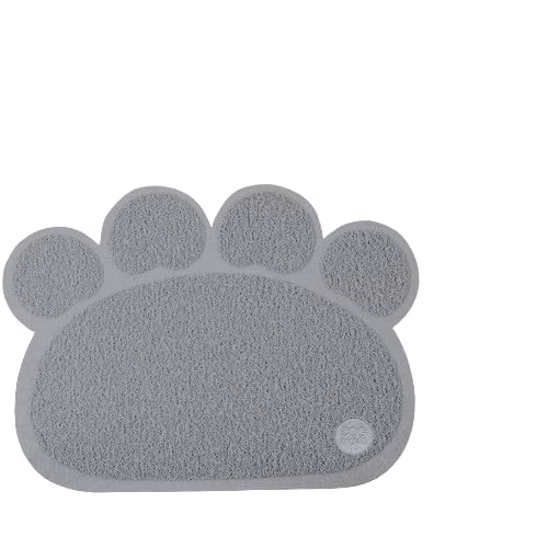 Urban Living „Dog & KATS“ PVC-STAUBSCHUTZMATTE PFOTENFORM HELLGRAU 60X45CM von Urban Living
