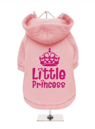 UrbanPup Hundepullover Sweatshirt Little Princess, Fleece-Fütterung, Rosa / Fuchsia von UrbanPup