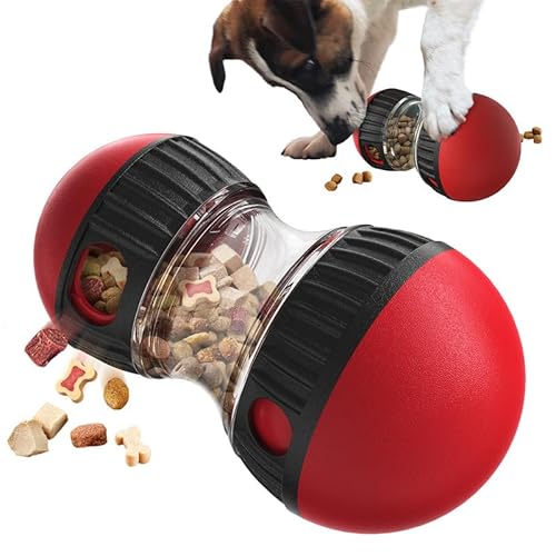 Urijk Rolling Feeder Hundespielzeug,Interaktives Hundespielzeug Unzerstörbares,Snackspender für Hunde Puzzle-Spielzeug, für Kleine, Mittelgroße und Große Hunde,Verbessert die Verdauung des Hundes von Urijk