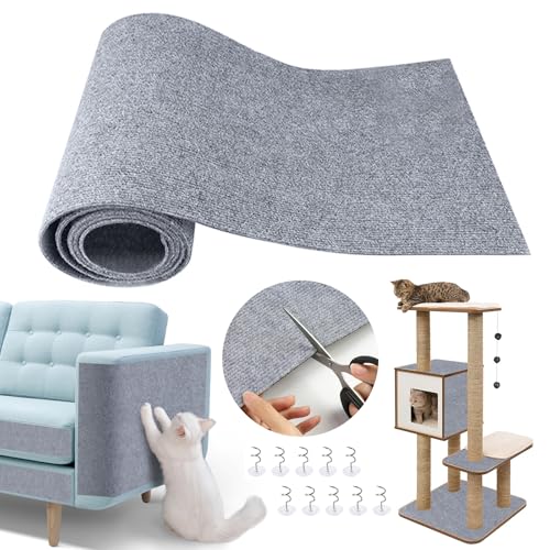 Urijk Selbstklebend Kratzmatte Katze Wand,30 * 30CM Kratzmatte Katzen,DIY Trimmbarer Teppich Matte Pad Katzenkratzbretter,Kratzschutz Katzenkratzmatte für Schützt Teppiche Sofa Möbelschutz(Hellgrau) Urijk Selbstklebend Kratzmatte Katze Wand,30 * 30CM Kratzmatte Katzen,DIY Trimmbarer Teppich Matte Pad Katzenkratzbretter,Kratzschutz Katzenkratzmatte für Schützt Teppiche Sofa Möbelschutz(Hellgrau) von Urijk