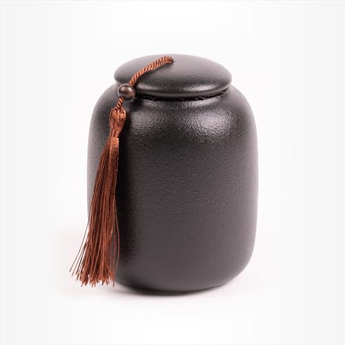 Tiere Urne Hund Katze Klein 600ml Schwarz Mit Seil - Tiere Urne für Asche Einäscherung - Urne Hund - Urne Katze Tiere Urne Hund Katze Klein 600ml Schwarz Mit Seil - Tiere Urne für Asche Einäscherung - Urne Hund - Urne Katze von Urn Store