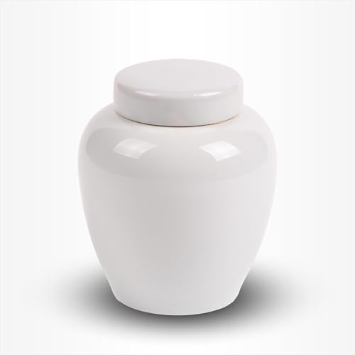 Tiere Urne Hund Katze Mittel 750 ml Weiß Neutral - Tiere Urne für Asche Einäscherung - Urne Hund - Urne Katze Tiere Urne Hund Katze Mittel 750 ml Weiß Neutral - Tiere Urne für Asche Einäscherung - Urne Hund - Urne Katze von Urn Store
