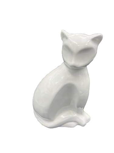 Urns Paradise, Katzenurne Marquise, Urne für Katzen, Gedenkurne für Katzen, Urne für Asche, Andenken an Ihr Haustier (weiß) von Urns Paradise