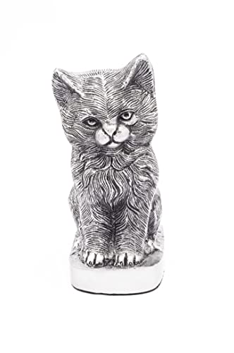Yali Graburne für Katze, Gedenkstätte für Katze, Urne für Asche, Erinnerung an Ihr Haustier. (Silber) von Urns Paradise
