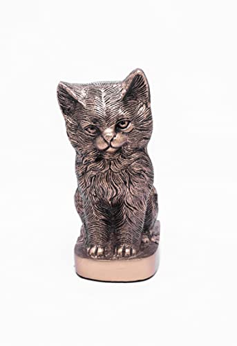 Yali Graburne für Katzen, Gedenkurne für Katze, Urne für Asche, Erinnerung an Ihr Haustier, bronzefarben von Urns Paradise