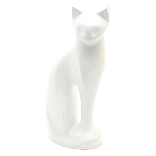 Urns UK Gedenkurne, Katze, weiß-glänzend, 24,1 cm von Urns UK
