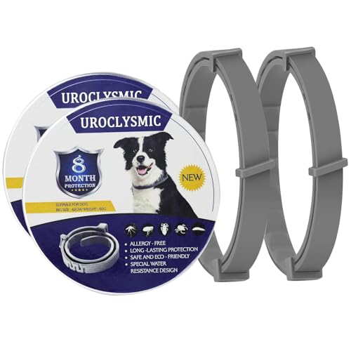 UroClysmic 2er-Pack Halsband für Hunde, wasserdicht, verstellbar, für kleine, mittelgroße und große Hunde, sicher und bequem, auch geeignet für Hunde über 7 Wochen, Einheitsgröße UroClysmic 2er-Pack Halsband für Hunde, wasserdicht, verstellbar, für kleine, mittelgroße und große Hunde, sicher und bequem, auch geeignet für Hunde über 7 Wochen, Einheitsgröße von UroClysmic