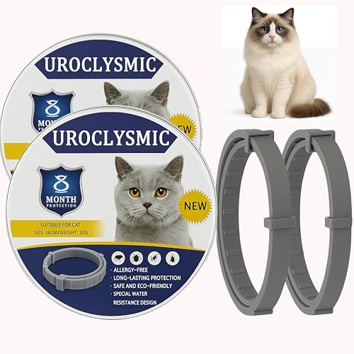 UroClysmic 2er-Pack Katzenhalsband mit Natürlichen Ätherischen Ölen, Wasserdicht, Verstellbar, 16 Monate Schutz für Kätzchen ab 7 Wochen, Komfort und Sicherheit UroClysmic 2er-Pack Katzenhalsband mit Natürlichen Ätherischen Ölen, Wasserdicht, Verstellbar, 16 Monate Schutz für Kätzchen ab 7 Wochen, Komfort und Sicherheit von UroClysmic
