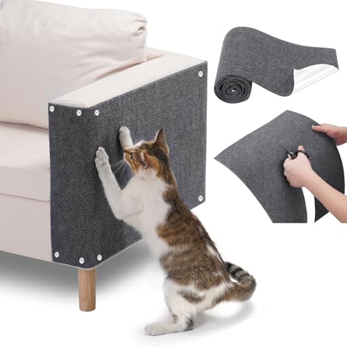Uross Selbstklebende Kratzmatte Katzen 40×250cm - kratzschutz Sofa Katze, DIY Kratzbretter Katze Wand, Kratzmatte Sofa, Kratzschutz Katzenkratzmatte AntiKratz Tape für Katzenständer, Katzenturm von Uross