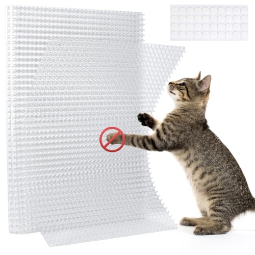 Uross Katzenschutzmatte - Katzen Barriere Set (18 Stück) 41 x 33 cm Quadrat - Scat Mat mit 2,5 cm Kunststoffspitzen, Schutzmatte für Katzen, Abschreckungsmittel für Katzen, Hunde, Drinnen und Draußen von Uross