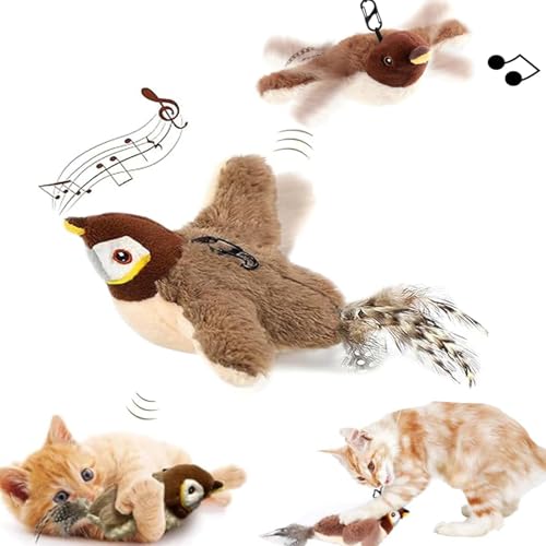 Usper Katzenspielzeug Vogel Flattern, Flapping Bird Cat Toy, Elektrisches Vogelspielzeug FüR Katzen, Fliegender Vogel Katzenspielzeug Spielzeug Katze (A, 1PCS) von Usper