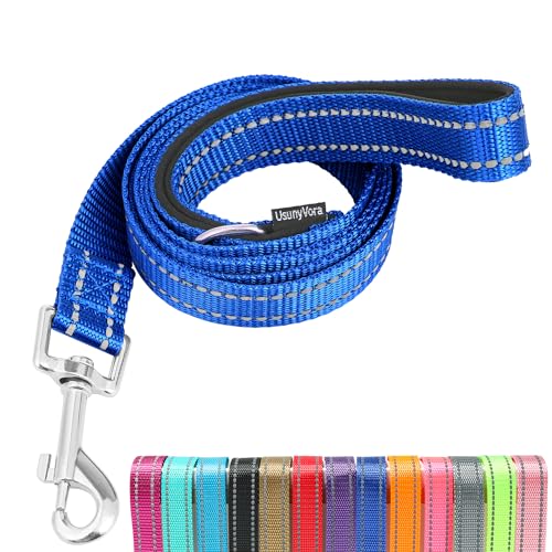 UsunyVora Reflektierende Nylon-Hundeleine zum Spazierengehen, starke Hundeleine mit gepolstertem Griff für Welpen und kleine Hunde, 1,5 m, Marineblau UsunyVora Reflektierende Nylon-Hundeleine zum Spazierengehen, starke Hundeleine mit gepolstertem Griff für Welpen und kleine Hunde, 1,5 m, Marineblau von UsunyVora