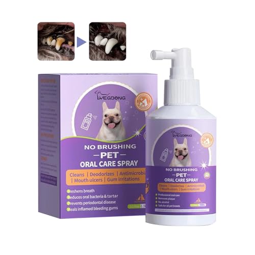 Utapossin Pet Oral Care Zahnreinigungsspray für Hunde & Katzen, Haustier-Mundspray Saubere Zähne, Zahnsteinentferner, Dentalspray für Hunde gegen Mundgeruch - Für effektive Zahnreinigung von Utapossin