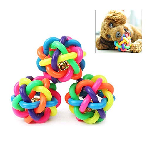 Uteruik Kauspielzeug für Hunde, Gummi-Ball, Glocken, Geräuschreinigung, Hund, Welpen, Hundespielzeug, 3 Stück Uteruik Kauspielzeug für Hunde, Gummi-Ball, Glocken, Geräuschreinigung, Hund, Welpen, Hundespielzeug, 3 Stück von Uteruik