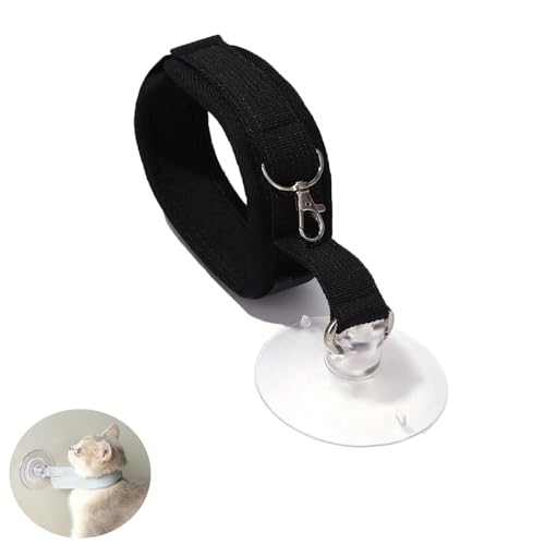 UtySty Katzen-Badeschlaufe, Saugnapf, Halter, Hakenschlaufe, Stollenanker, Halter für kleine Haustiere, Welpen, Katzen, Kätzchen, Fellpflege, Badewanne, Dusche, Blasen, Trimmen, Schneiden von UtySty
