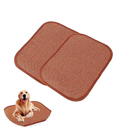 UtySty Kühlmatte für Katzen, selbstkühlend, für den Sommer, Bambus-Rattan, gewebt, für Haustiere, Welpen, Hunde, Katzen, Zwinger, Kisten, Betten, Sofa, Sitze, Meerschweinchen, Hamster, Kaninchen, 2 UtySty Kühlmatte für Katzen, selbstkühlend, für den Sommer, Bambus-Rattan, gewebt, für Haustiere, Welpen, Hunde, Katzen, Zwinger, Kisten, Betten, Sofa, Sitze, Meerschweinchen, Hamster, Kaninchen, 2 von UtySty